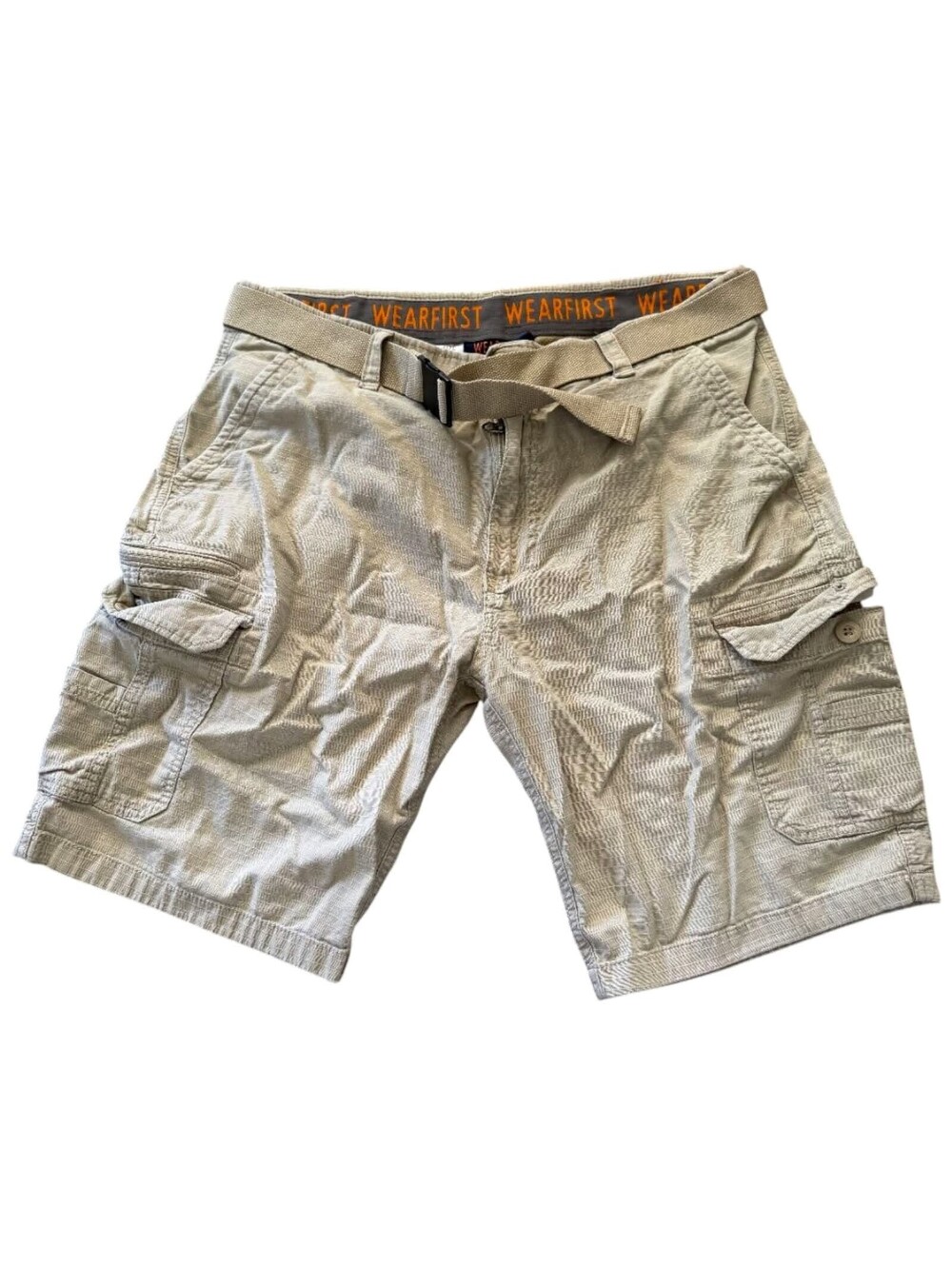 WearFirst, Beige Khaki, 38, Men’s Cargo Shorts
